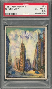 1951 Bowman "Red Menace" #23 "Ghost City" – PSA EX-MT+ 6.5